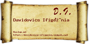 Davidovics Ifigénia névjegykártya