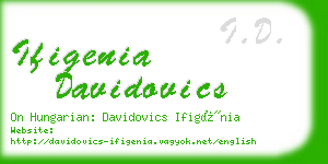 ifigenia davidovics business card